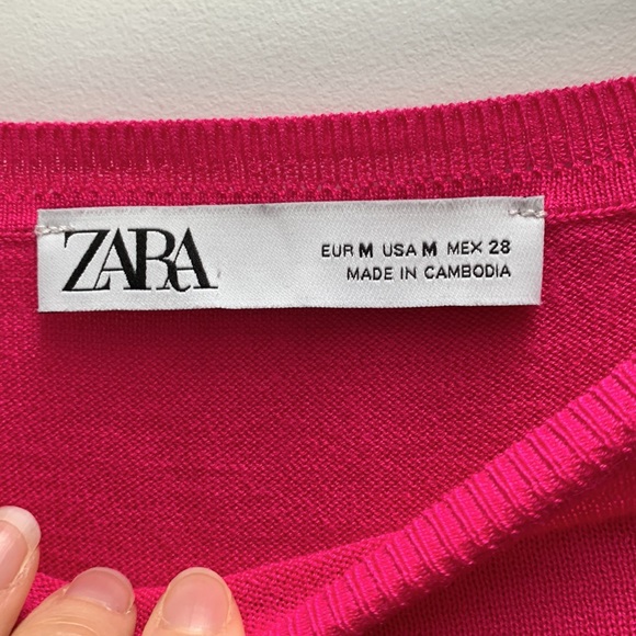 Zara Fuchsia light knit sweater - Picture 3 of 4